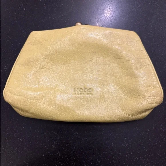 Lime green Leather hobo mini clutch - Picture 5 of 7